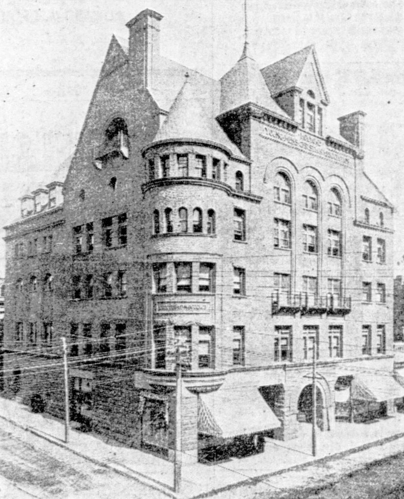 The YMCA building in Holyoke, Massachusetts, photographed in 1902